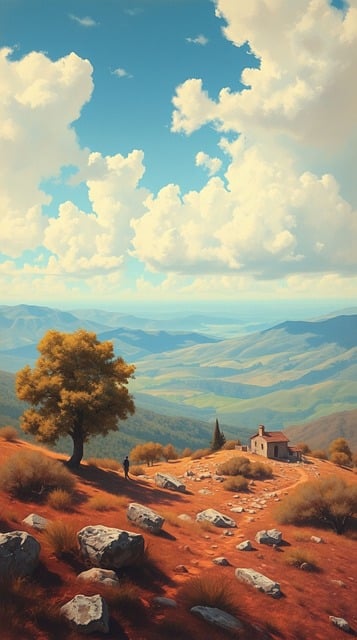 Free ai generated mountains nature illustration