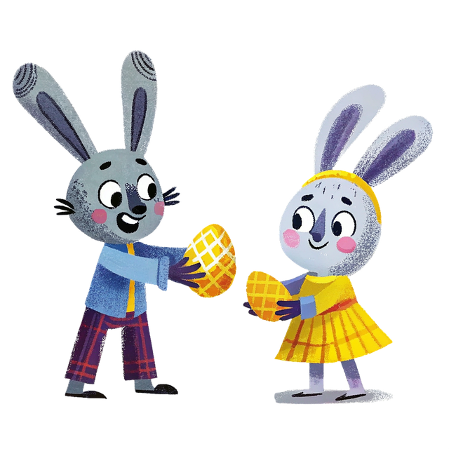 Free ai generated easter hares illustration