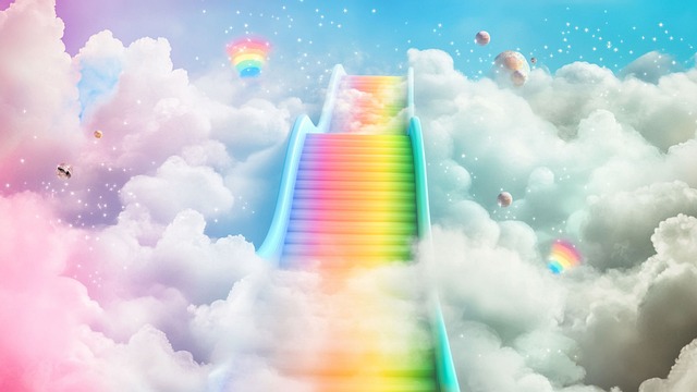 Free Rainbow Stairs illustration and picture