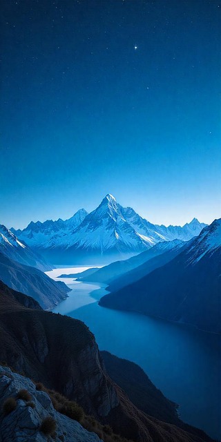 Free Mountains Stars illustration and picture