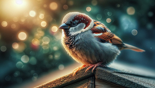 Free ai generated house sparrow illustration