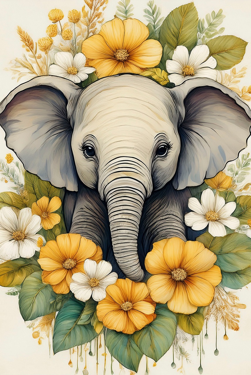 Download free HD stock image of Elephant Breeding Free elephant breeding animal illustration