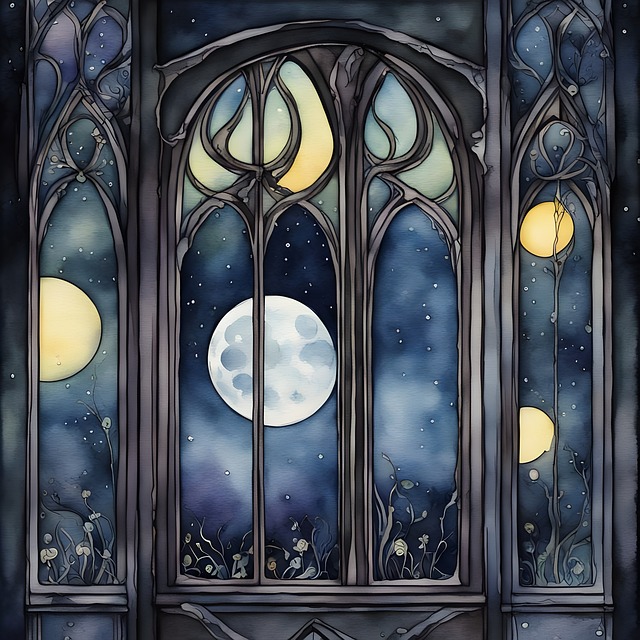 Ai Generiert, Nacht, Fenster, Goth
