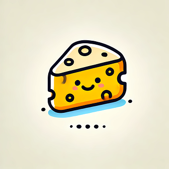 Free Cute Cheese Smiling Cheese Wedge illustration and picture