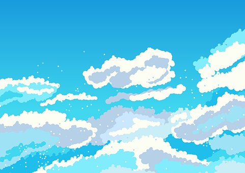 Lucht, Wolken, Blauw, Illustratie
