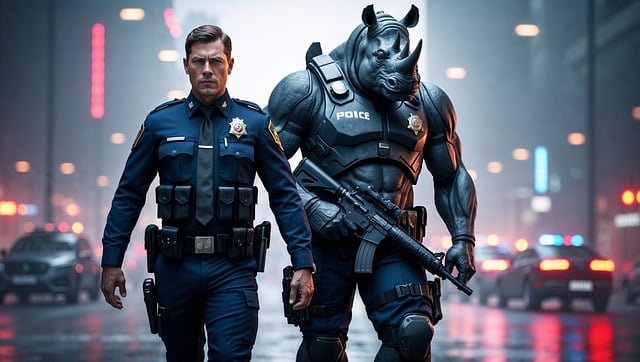 Free ai generated police cop illustration