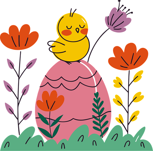 Free ai generated easter chick vector
