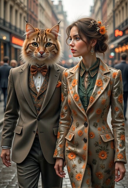 Par, Portræt, Fantasi, Kat, Elegance, By