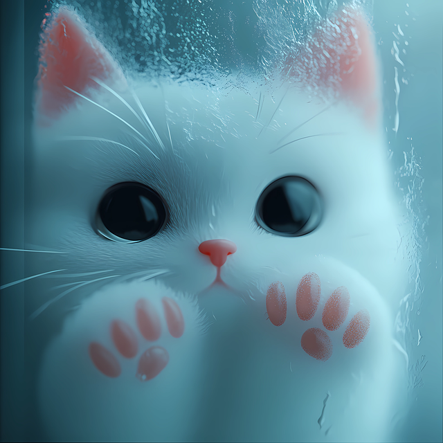 Free who was created cat cute illustration