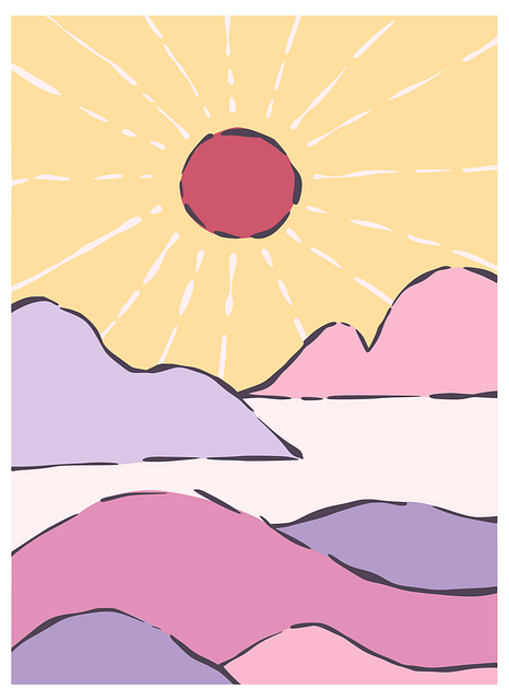 Free mountain naive nature vector