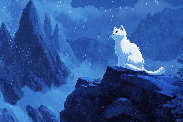 Ai Generiert, Katze, Haustier, Regen