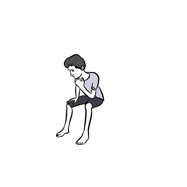 Free boy sat meditation illustration