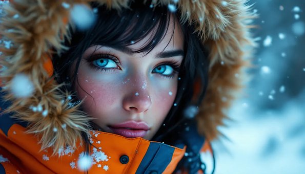 Chica, Mujer, Retrato, Cara, Belleza