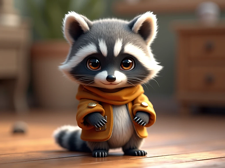 Ai Generiert, Waschbär, Tier, Natur