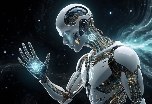 Free ai generated robot cyborg illustration