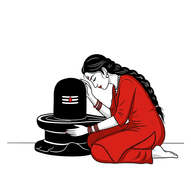 Free ai generated kneeling shiva vector