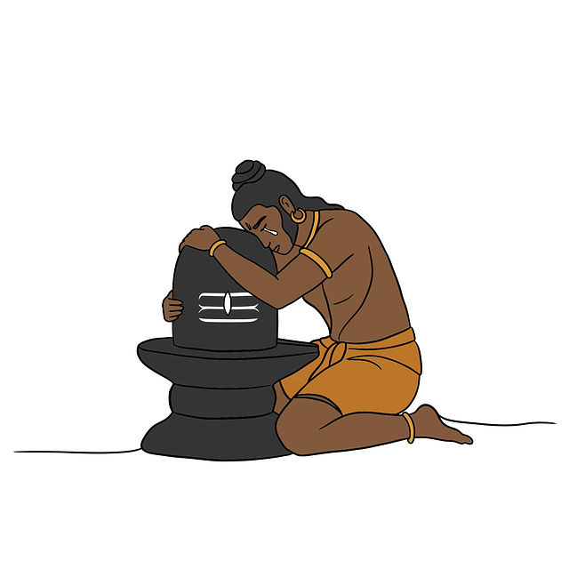 Free ai generated kneeling shiva vector