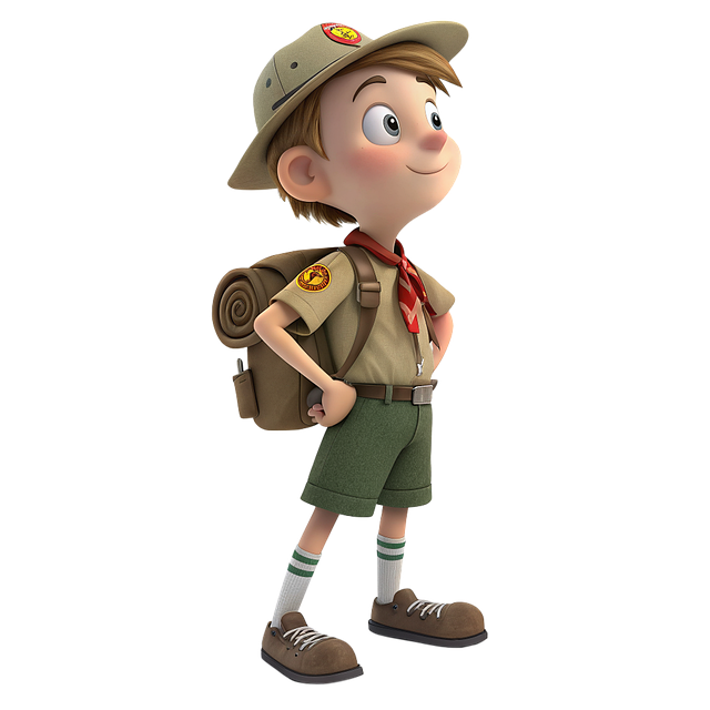 Free ai generated scout childhood illustration