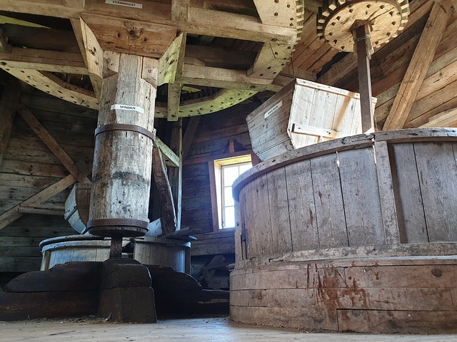 Innenleben, Vindmølle, Kværn, Mølle