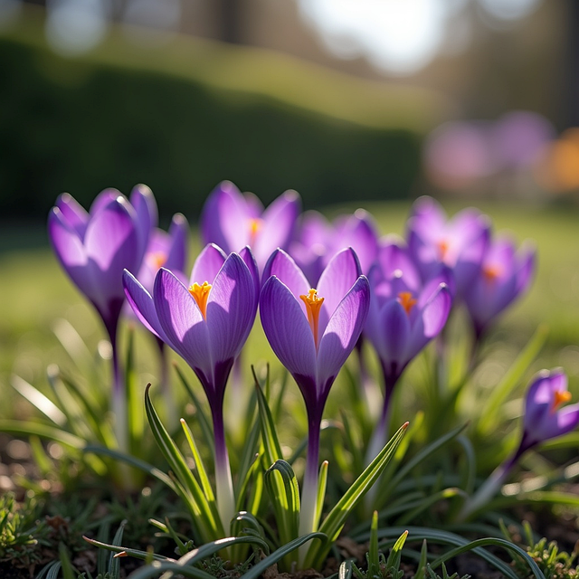 Free ai generated crocuses nature illustration