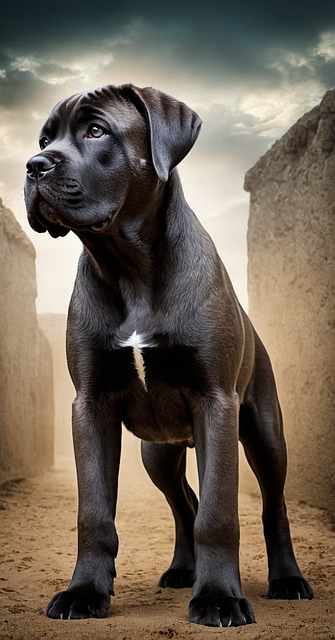 Free ai generated dog cane corso illustration
