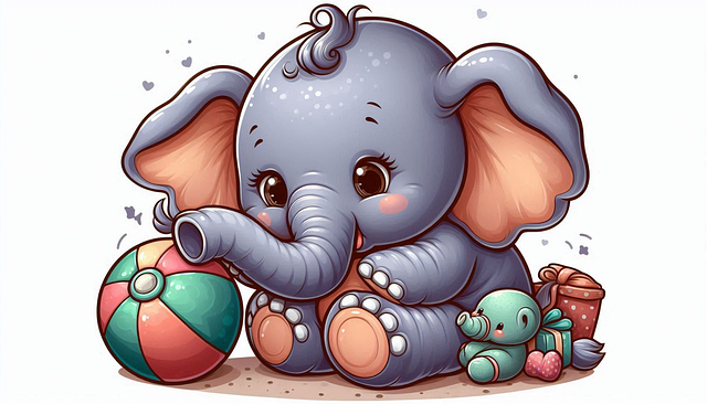 Free ai generated baby elephant elephant illustration