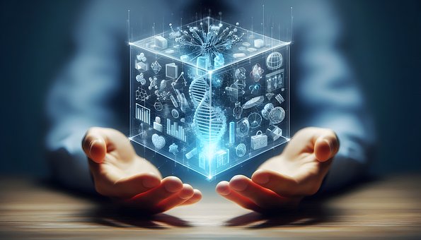 Futuristisk, Teknologi, Digital, Terning
