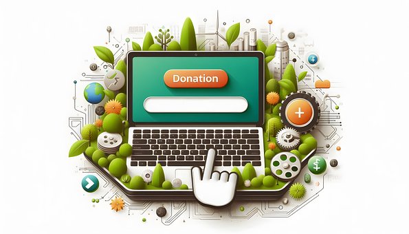 Donasjon, Online, Veldedighet, Laptop