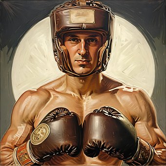 Ai Gerado, Homem, Boxer, Capacete
