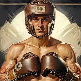 Ai Gerado, Homem, Boxer, Capacete