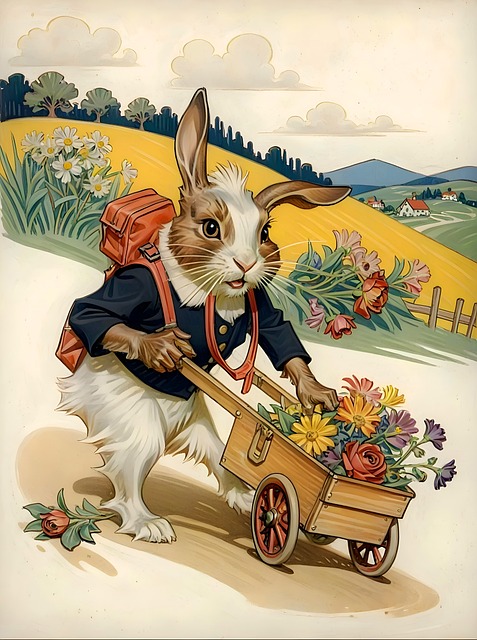 Ai Gerado, Coelho, Ovos, Flores, Páscoa