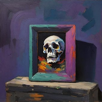 Kranium, Skelet, Maleri, Kunst