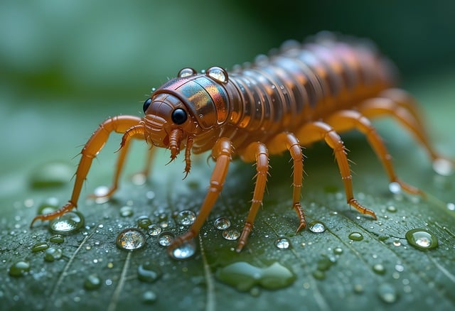 Free centipedes centipede leaf illustration