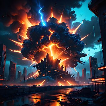 Explosion, Feuer, Bombe, Galaxis