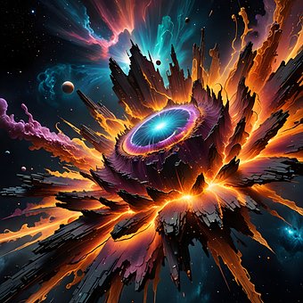 Universum, Feuer, Galaxis, Explosiv