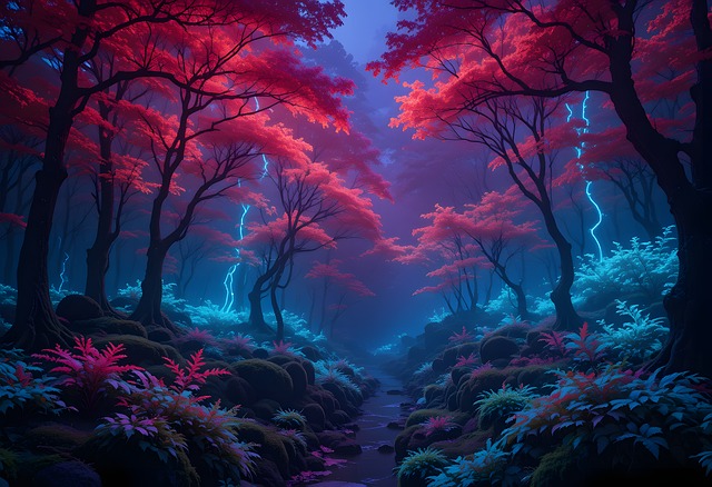 Free forest nature trees illustration