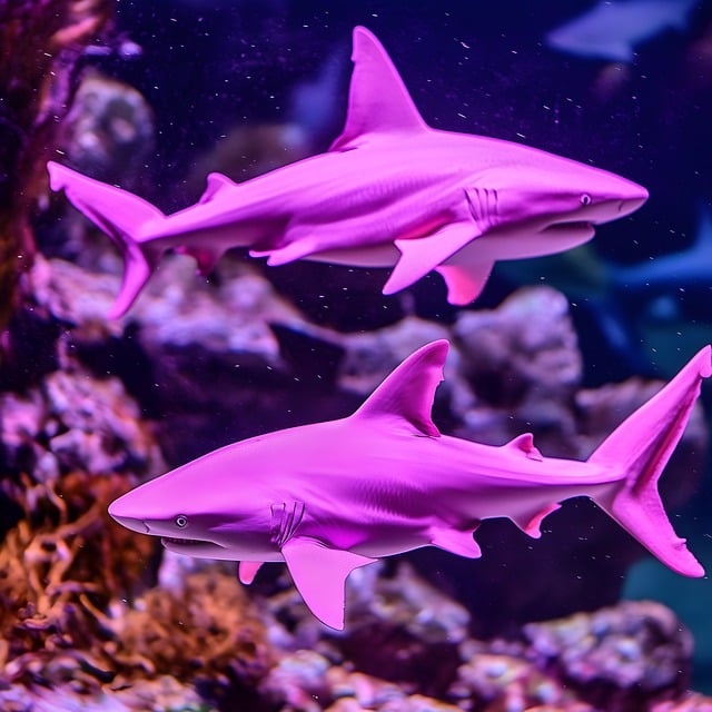Free Cute Sharks Pink Sharks illustration and picture