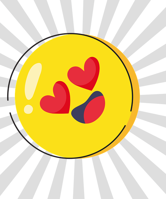 Emoji, Půvabný, Jako, Tvář, Srdce