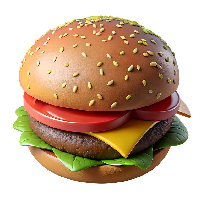Free ai generated hamburger food illustration