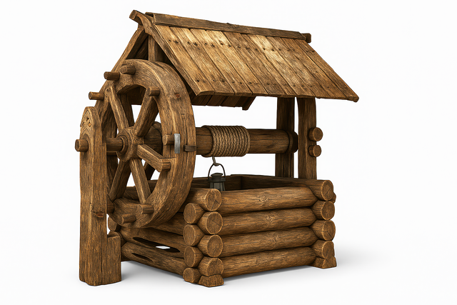 Ai Generiert, Holzbrunnen, Jahrgang
