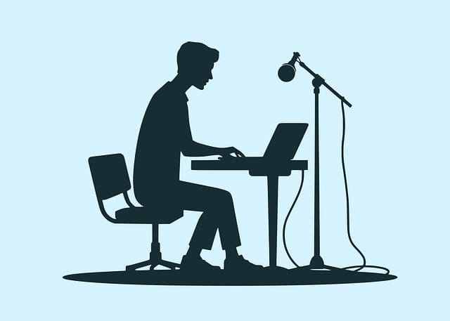 Free podcasting podcast silhouette illustration