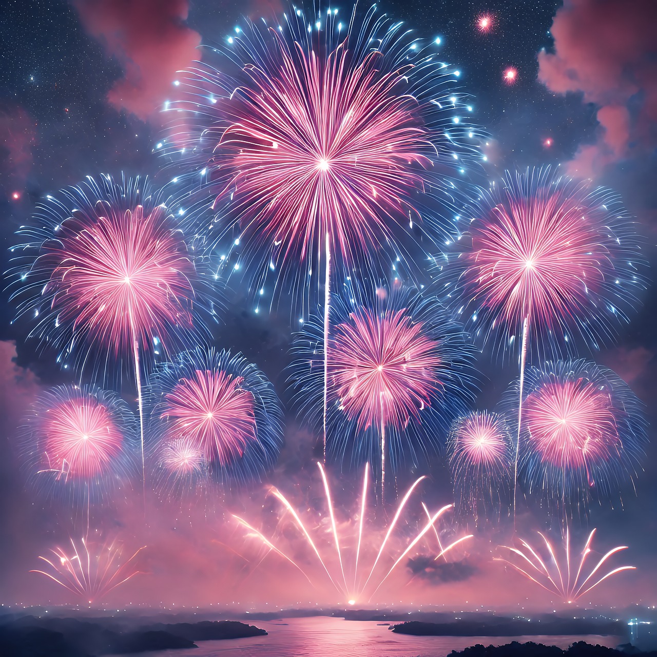 Download New Year, Fireworks, Celebration. Royalty-Free Stock