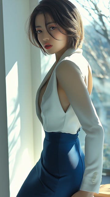 ผู้หญิง, สาว, น่ารัก, แบบอย่าง, ชุดสูท