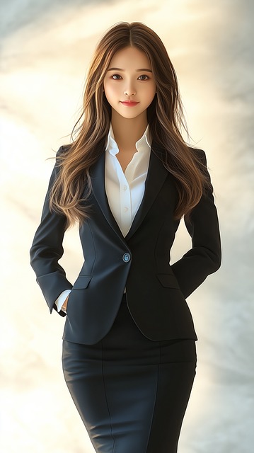 ผู้หญิง, สาว, น่ารัก, แบบอย่าง, ชุดสูท