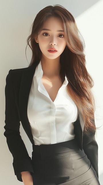 ผู้หญิง, สาว, น่ารัก, แบบอย่าง, ชุดสูท