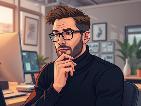 Mann, Nachdenklich, Technologie, Hitec