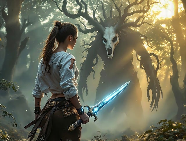 Free ai generated woman warrior illustration