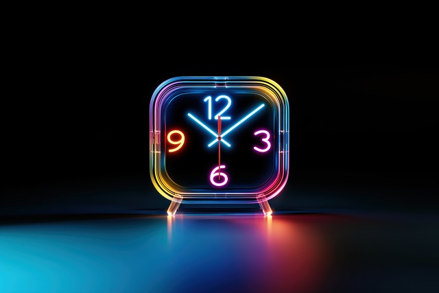 Download Clock, Neon, Glow. Royalty-Free Stock Illustration Image - Pixabay
