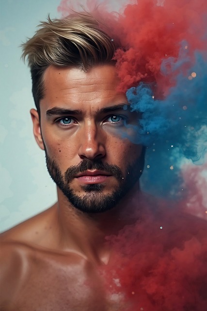 Free man male portrait illustration