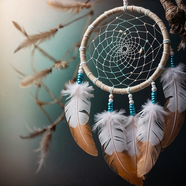 Free ai generated dreamcatcher macrame illustration